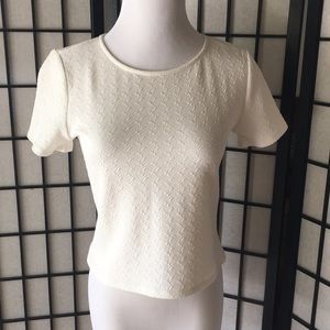 White top with zipper back